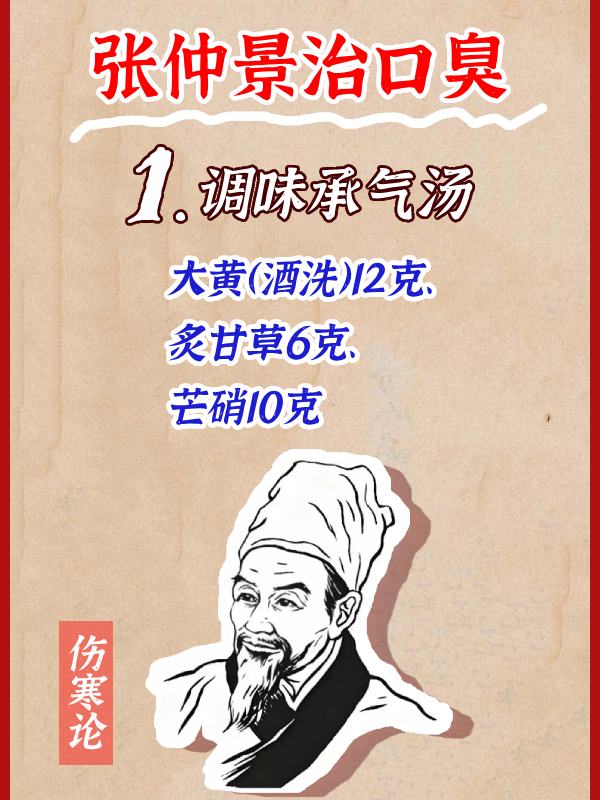张仲景口臭方子一